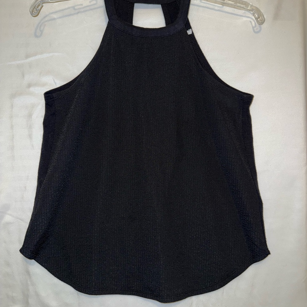Bar III Black Sleeveless Cut Out Tank Top